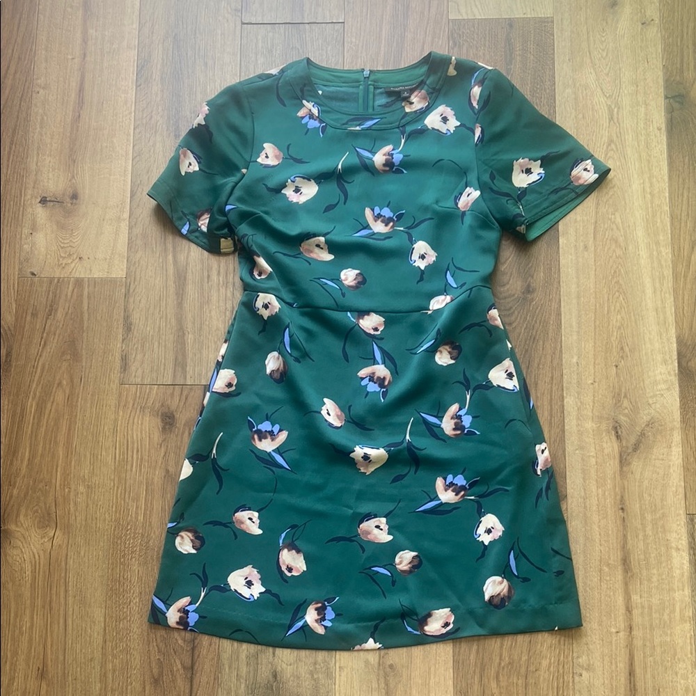 Banana Republic Teal Floral Dress